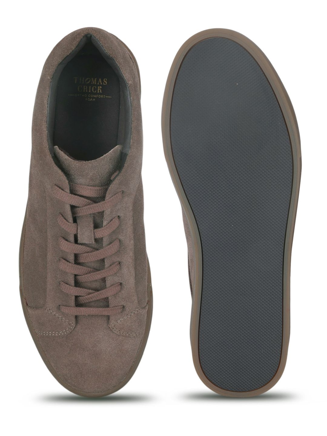 Silva Khaki Suede  Sneakers | Minimalist Low-Top Retro Footwear|TC-2648MS