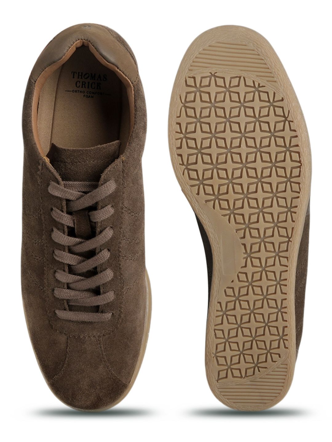 Greg Brown Suede Sneakers | Lightweight Smart Casual Lace-Up Shoes|TC-2649BR