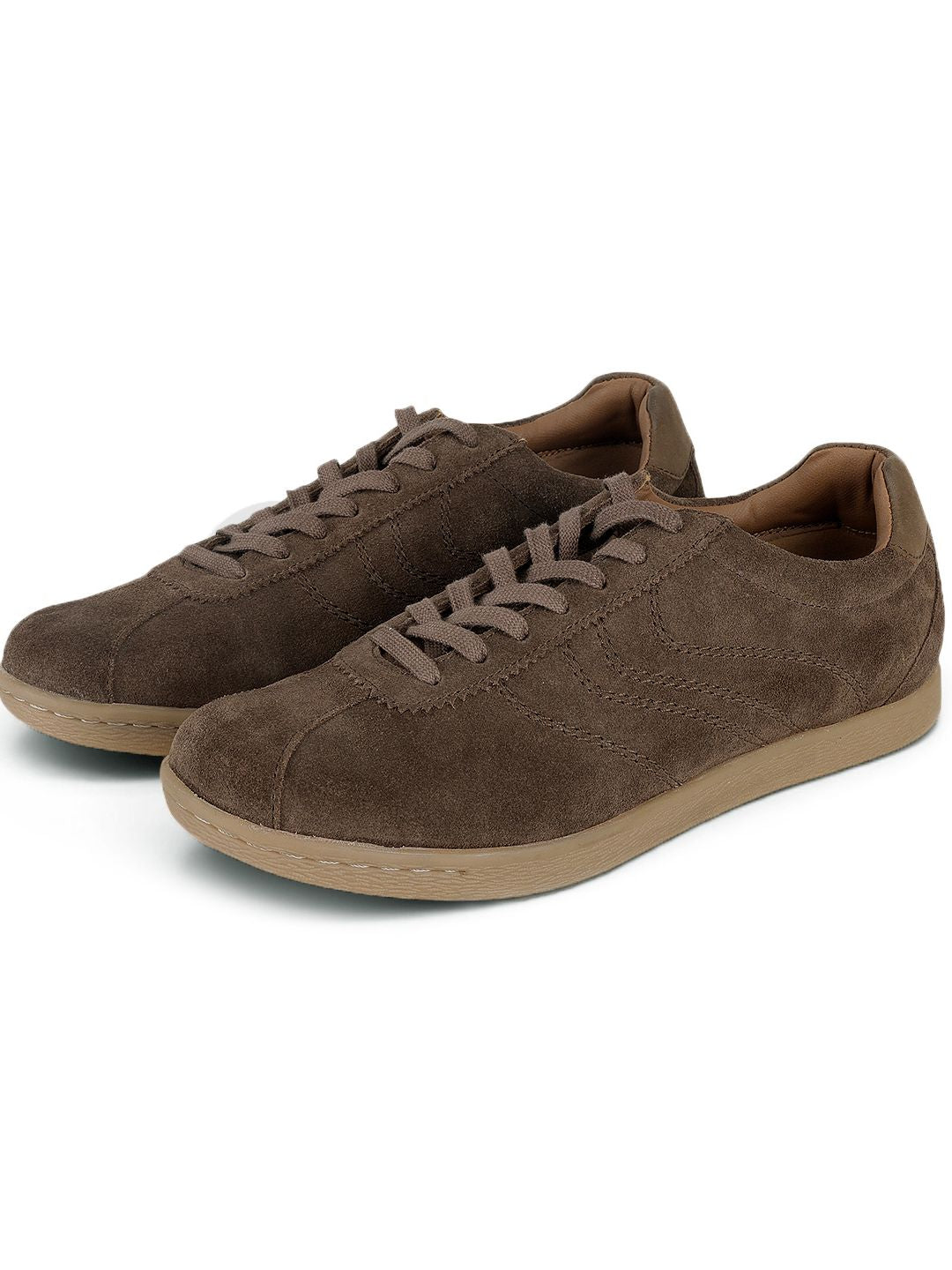 Greg Brown Suede Sneakers | Lightweight Smart Casual Lace-Up Shoes|TC-2649BR