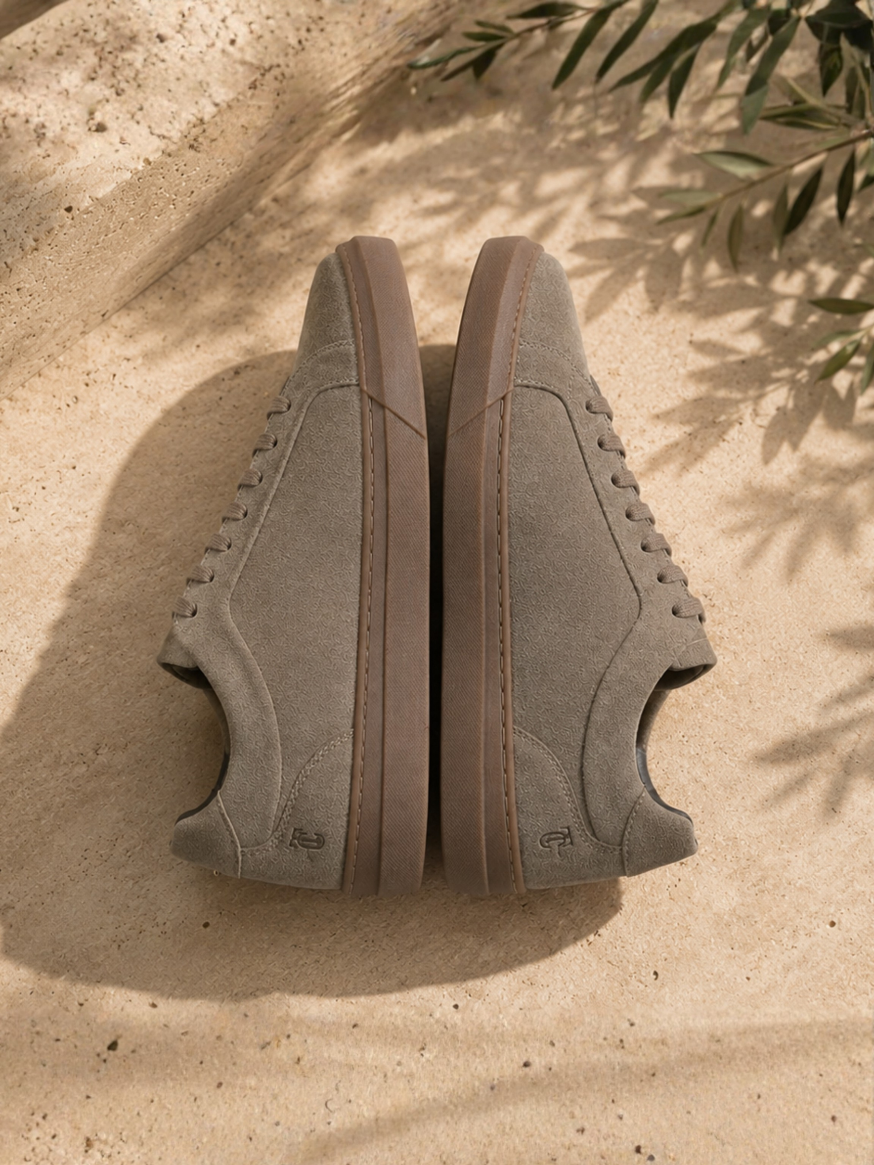 SILVA Khaki Suede  Sneakers | Minimalist Low-Top Retro Footwear|TC-2648MS