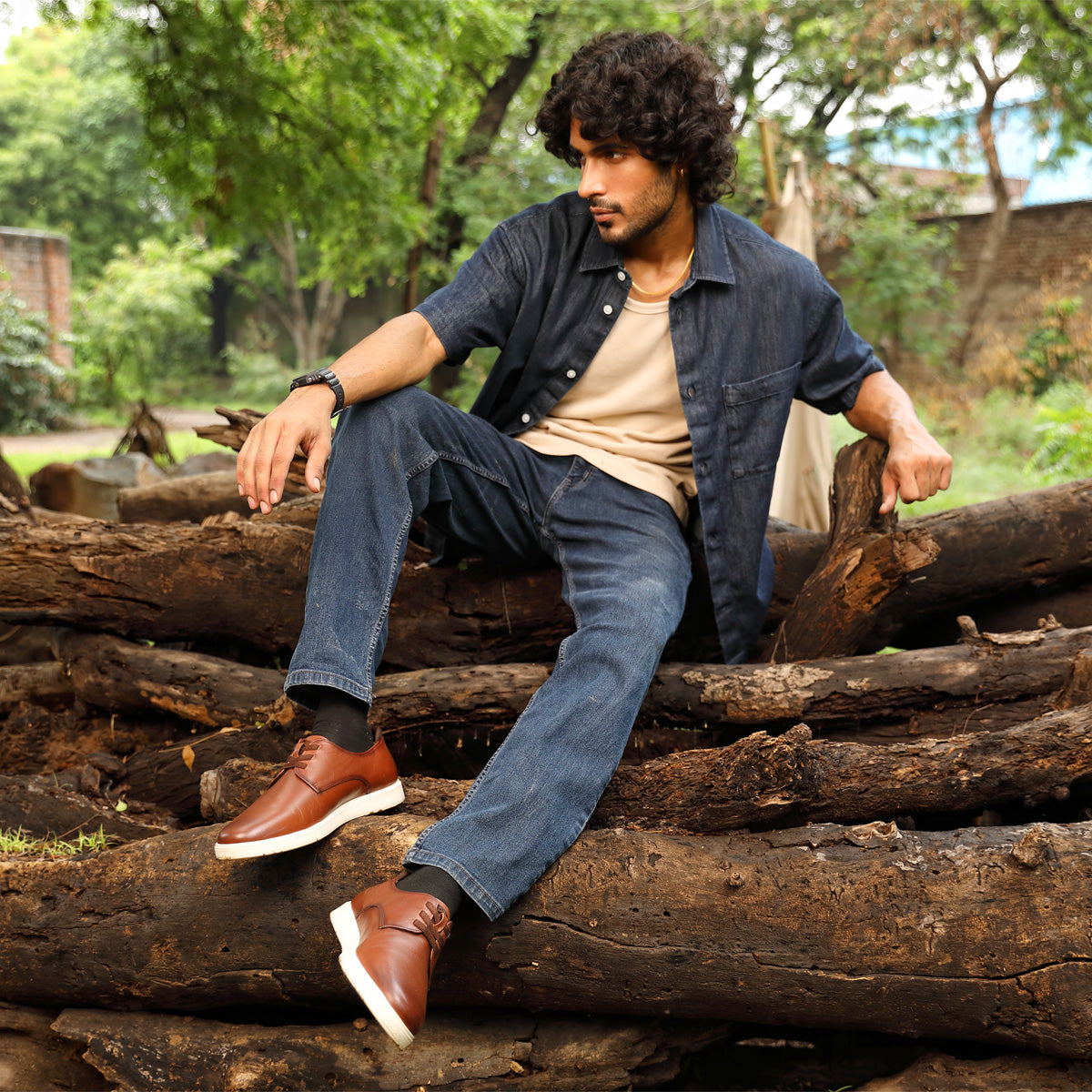 Durham Leather Lace-Ups  Wood (TC-2325WD)