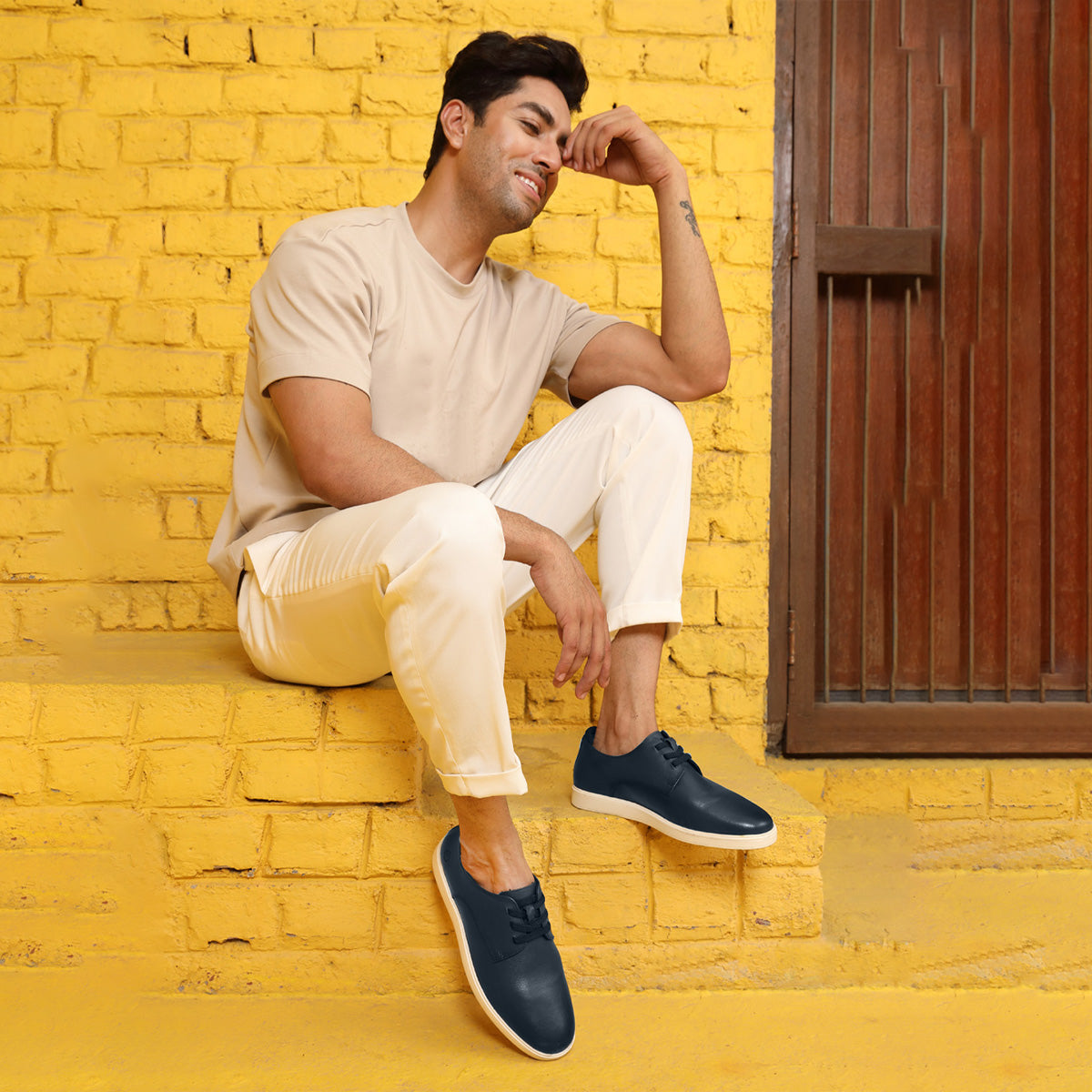 Durham Leather Lace-Ups  Navy (TC-2325NY)