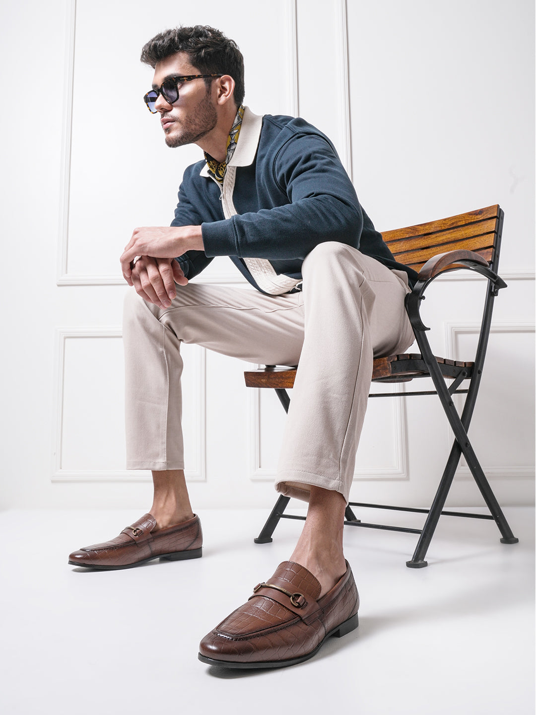 Leicester Croc Luxe Loafers Teak  - TC 2311TK