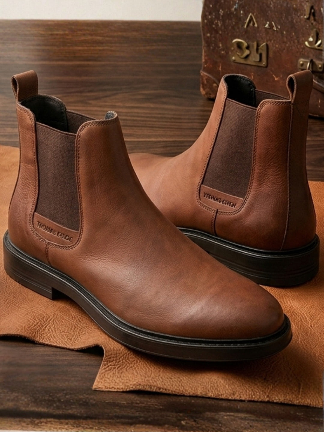 Holborn Tan Chelsea Boots |Classic Slip-On Dress Boots with Ortho Comfort Insock|TC-2657WD