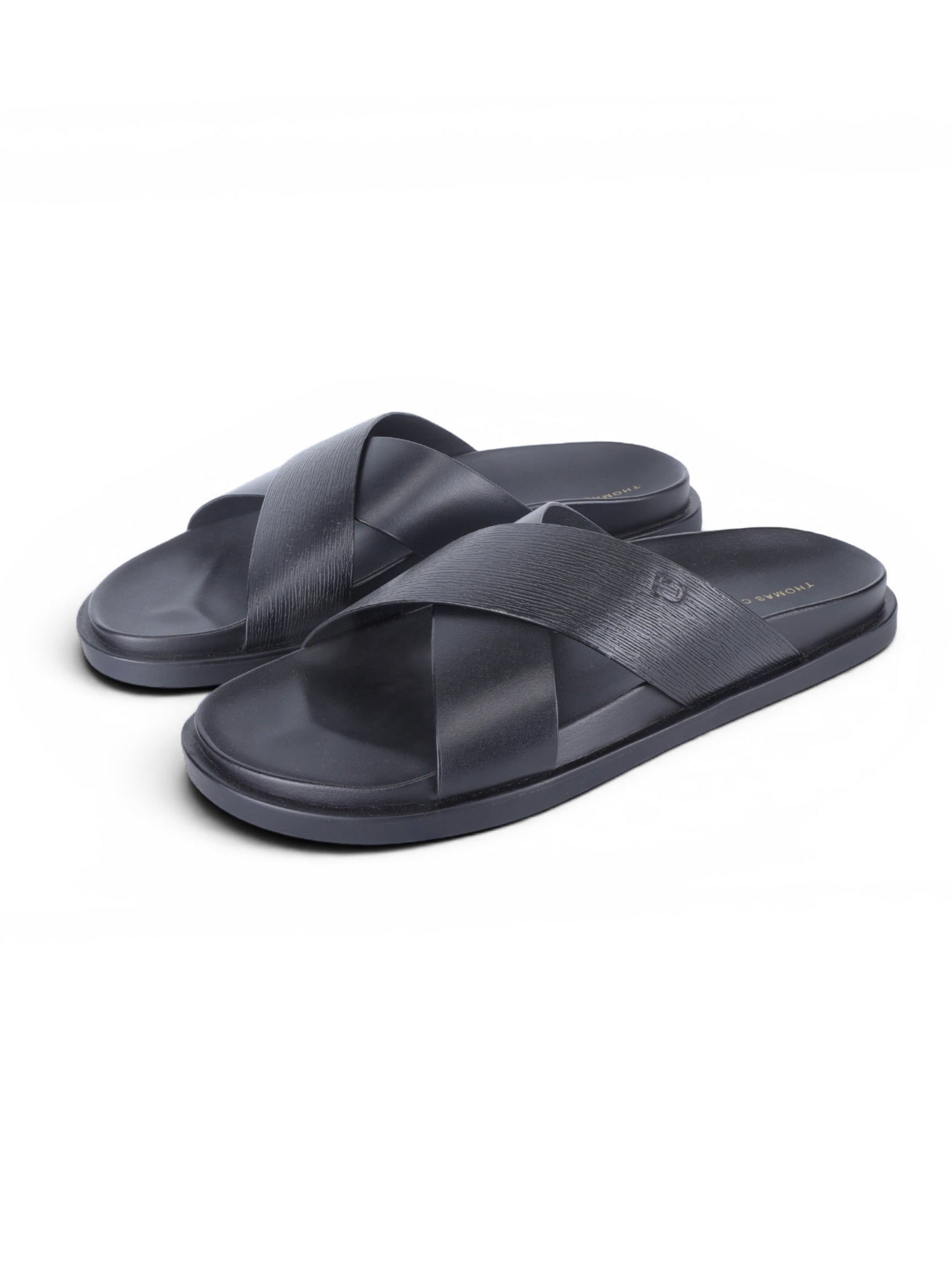 ASTER Black  Cross-Strap Sandals| Premium Open Toe Comfort Sandals |TC-2759BL