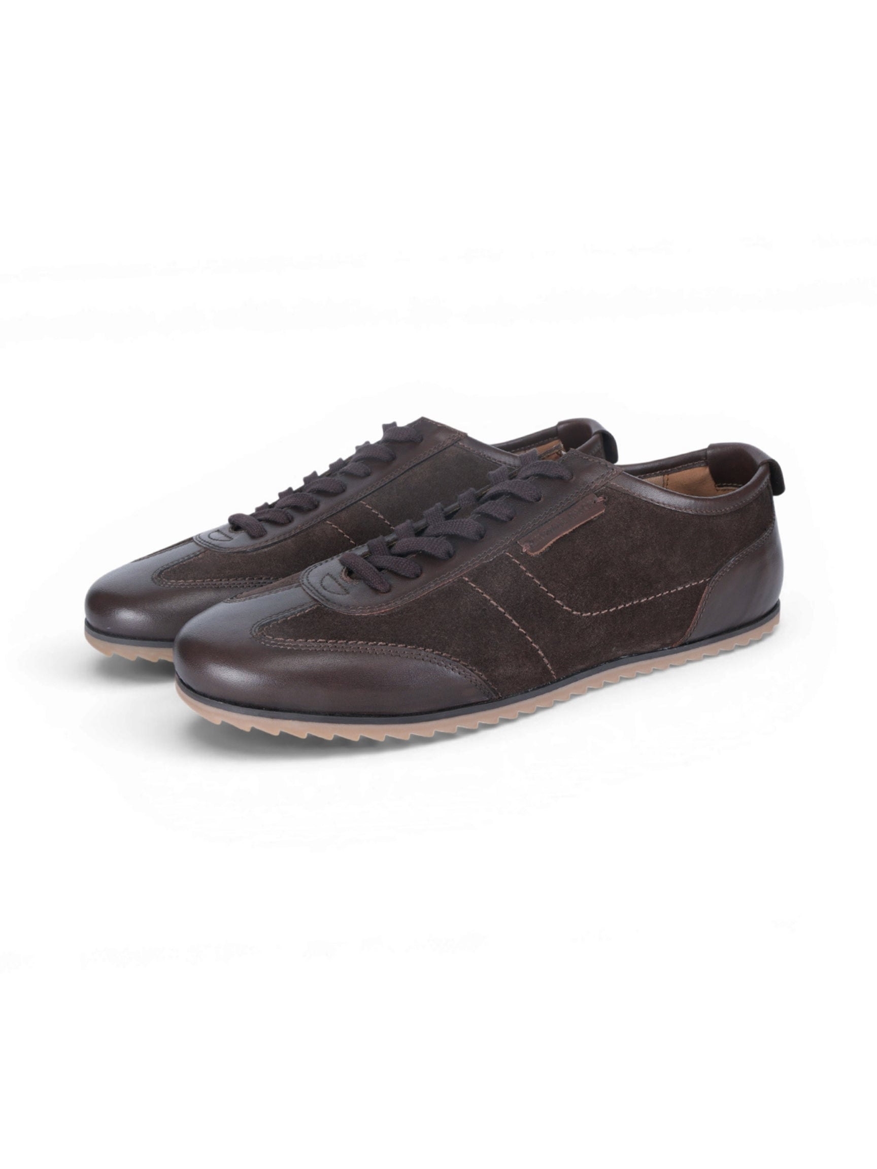 PICKTON Brown Suede Sneakers | Premium European  Styling Lace-Up Shoes |TC-2647BR