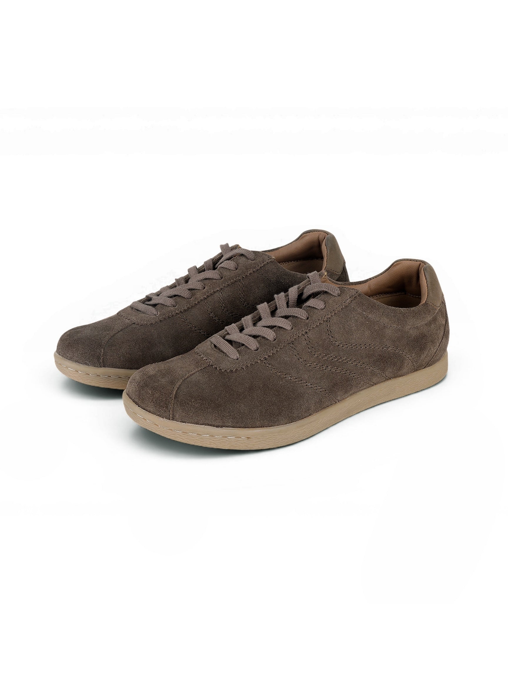 GREG Brown Suede Sneakers | Lightweight Smart Casual Lace-Up Shoes|TC-2649BR