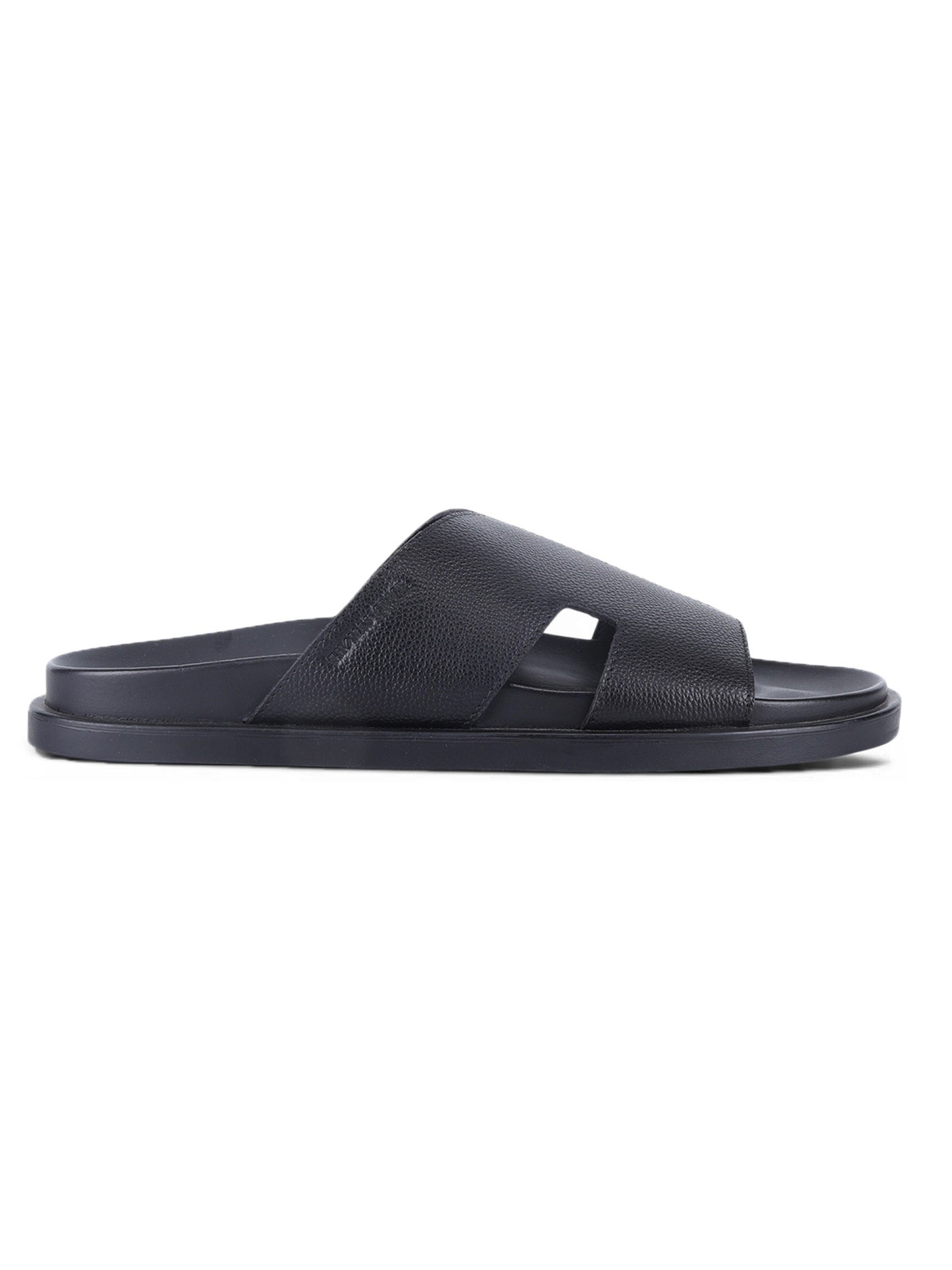 DUNE Black Sandals | Premium open Toe Broad-Strap Casual Sandals |TC-2758BL