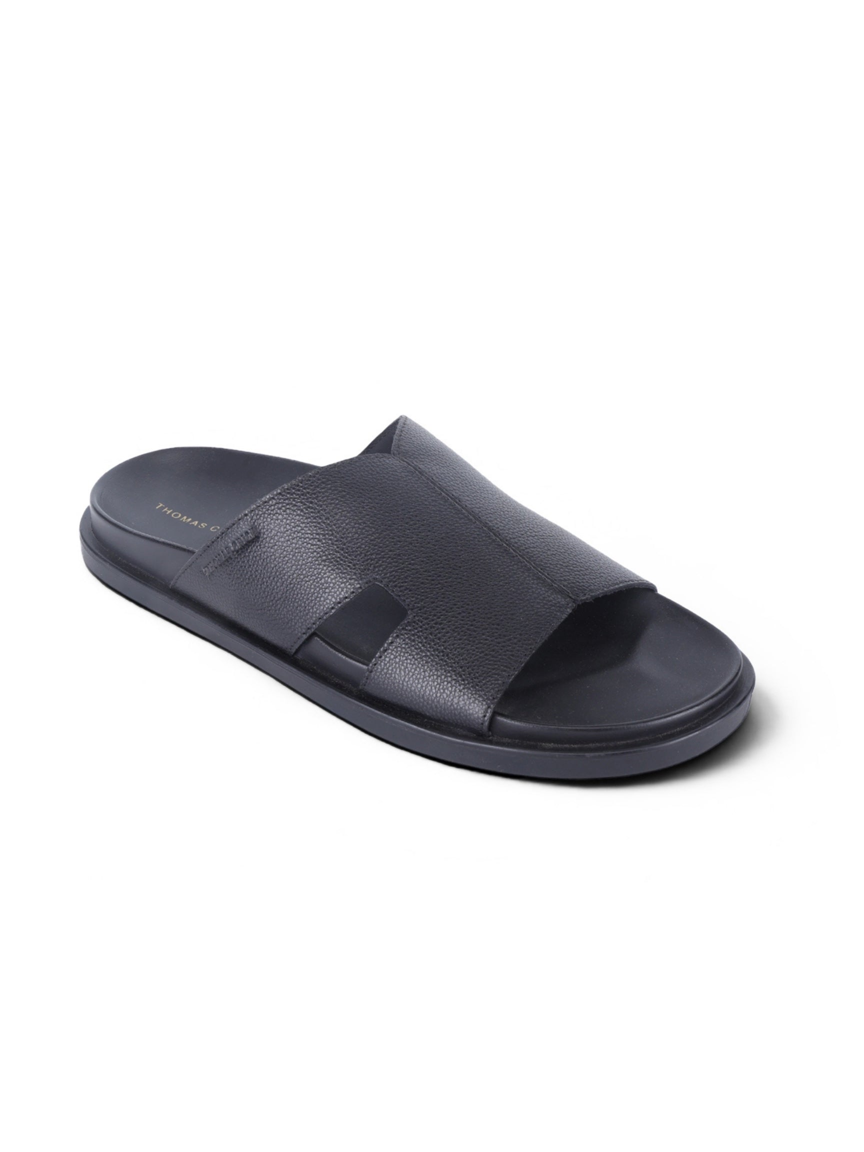 DUNE Black Sandals | Premium open Toe Broad-Strap Casual Sandals |TC-2758BL