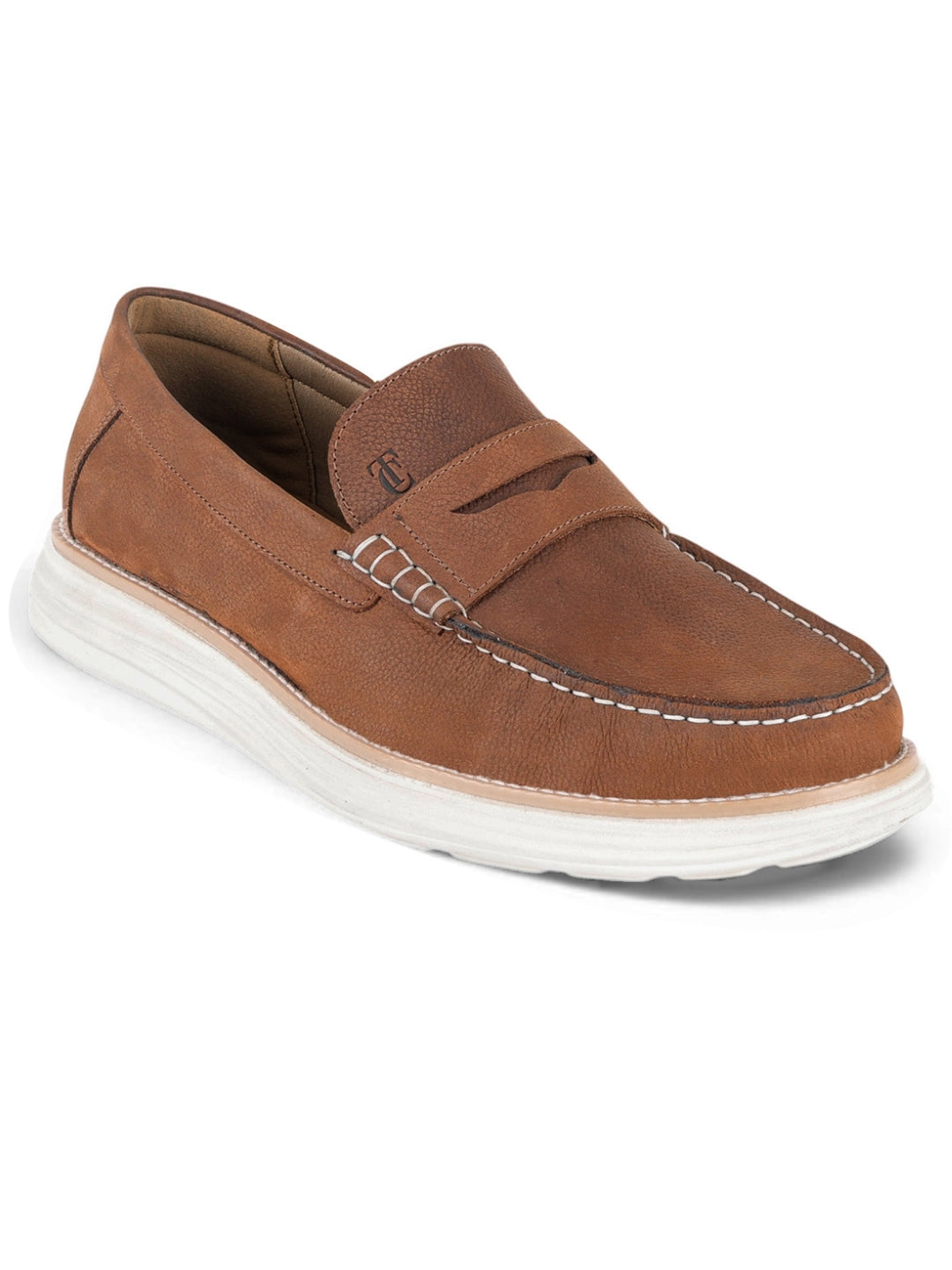 Winston Cognac Loafers | Classic Slip-On Moccasins with EVA Sole | TC-2651CG