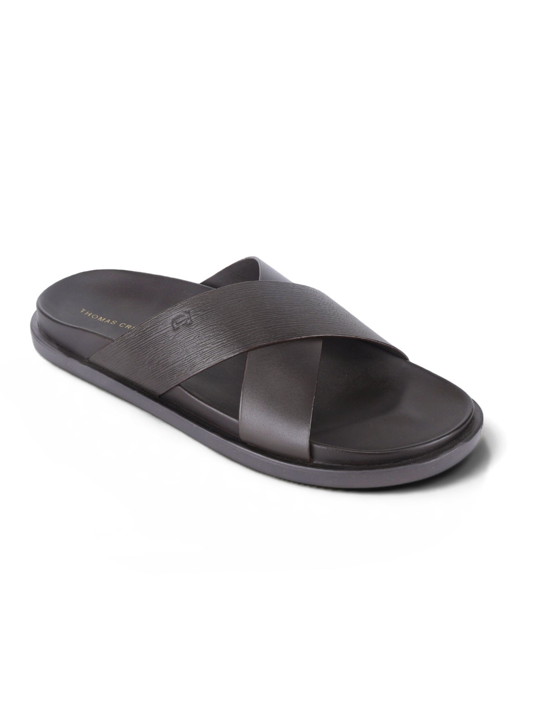 ASTER Brown Cross-Strap Sandals| Premium Open Toe Comfort Sandals |TC-2759BR