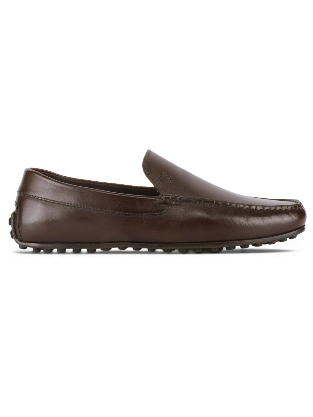 Romano Brown Loafers | Slip-On Driving Shoes with Pebbled Traction Pods|TC-2650BR