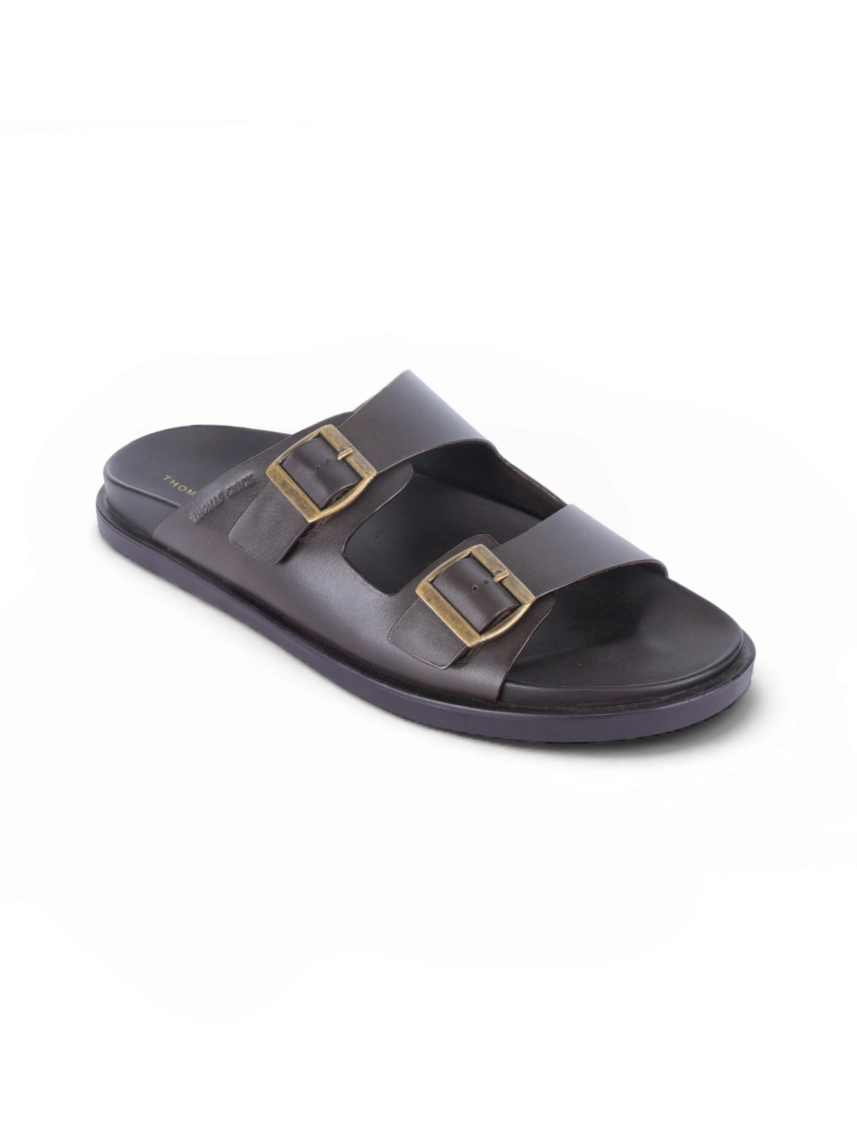 ATLAS Brown  Sandals | Double Buckle Adjustable Casual Sandals |TC-2761BR