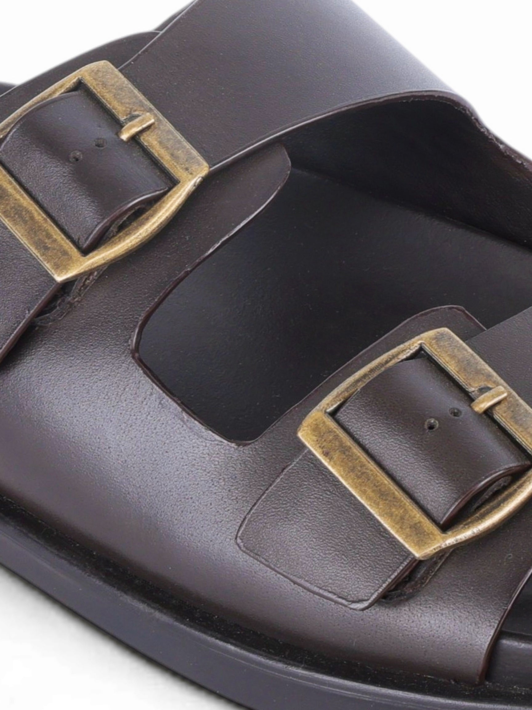 ATLAS Brown  Sandals | Double Buckle Adjustable Casual Sandals |TC-2761BR