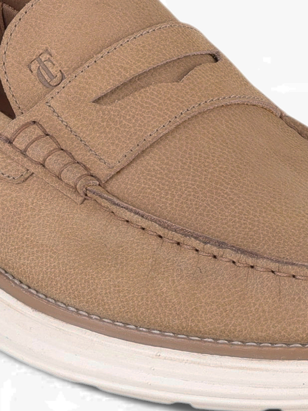 Winston Beige Loafers | Classic Slip-On Moccasins with EVA Sole | TC-2651CG