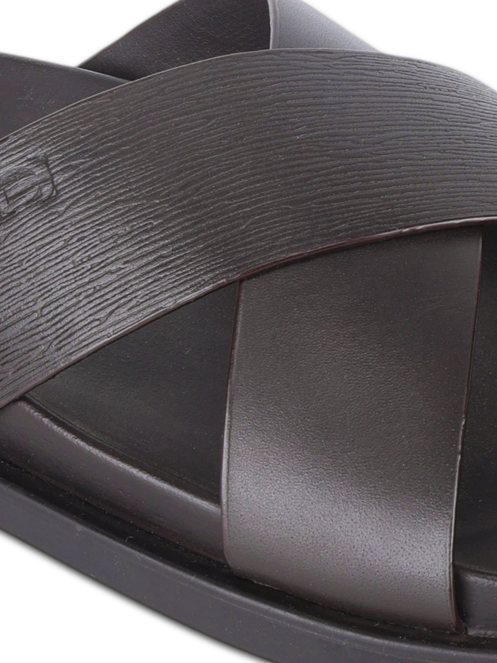 ASTER Brown Cross-Strap Sandals| Premium Open Toe Comfort Sandals |TC-2759BR