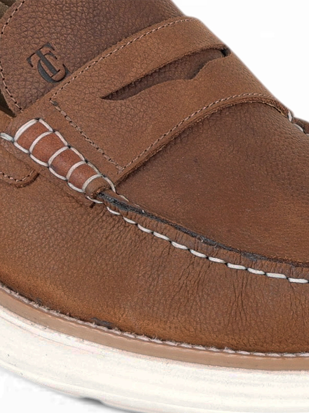 Winston Cognac Loafers | Classic Slip-On Moccasins with EVA Sole | TC-2651CG