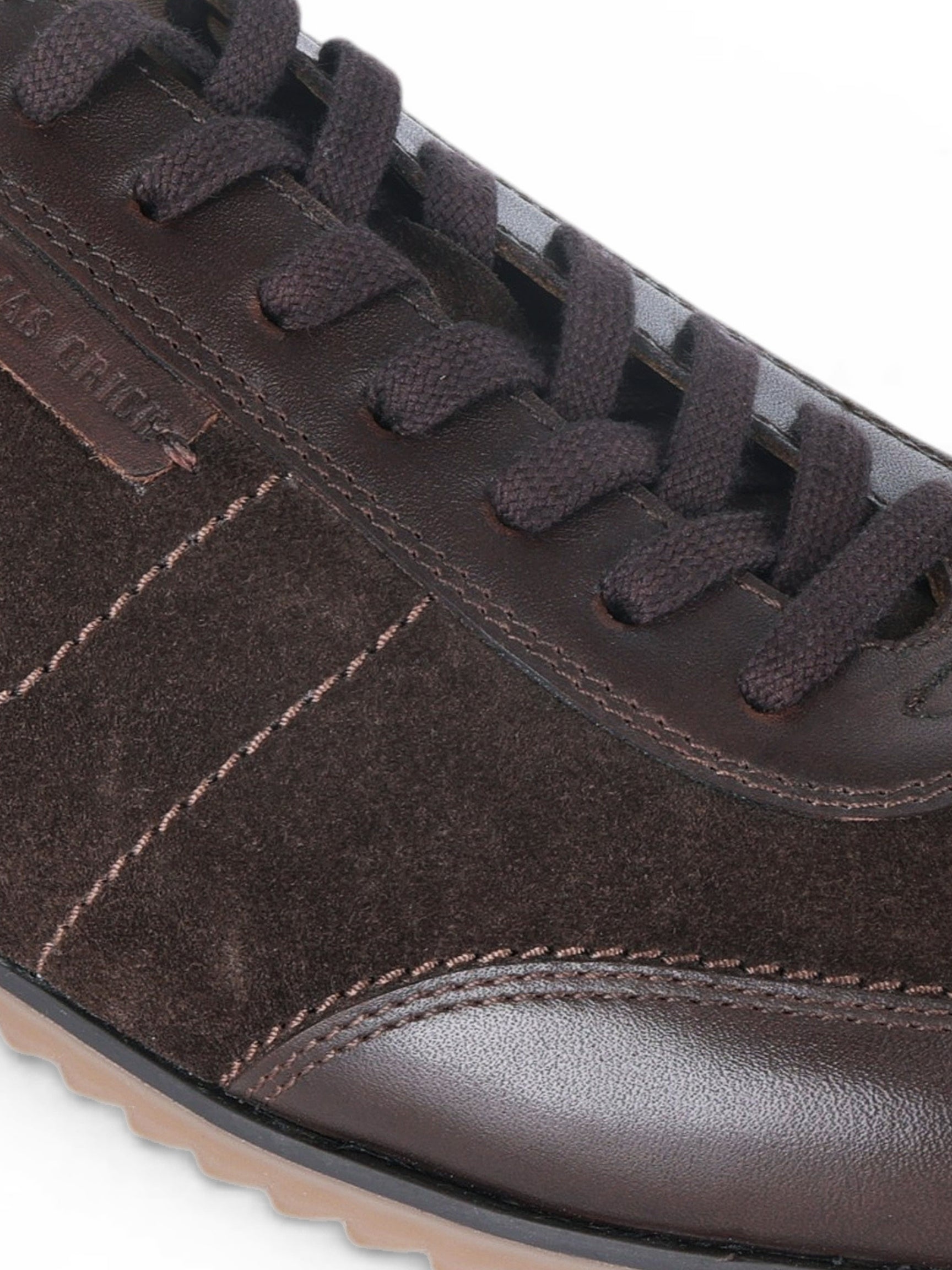 PICKTON Brown Suede Sneakers | Premium European  Styling Lace-Up Shoes |TC-2647BR