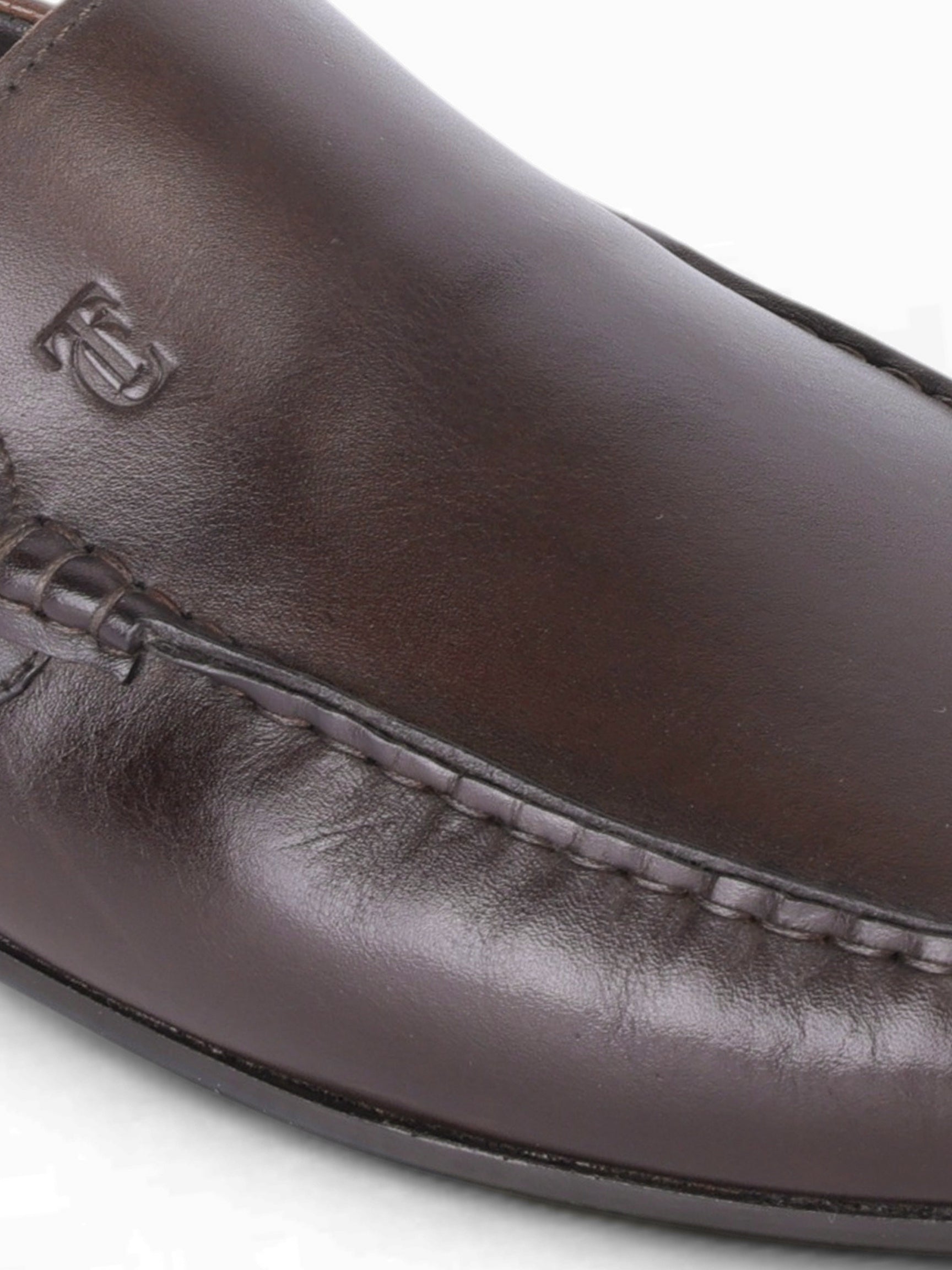 ROMANO Brown Loafers | Slip-On Driving Shoes with Pebbled Traction Pods|TC-2650BR