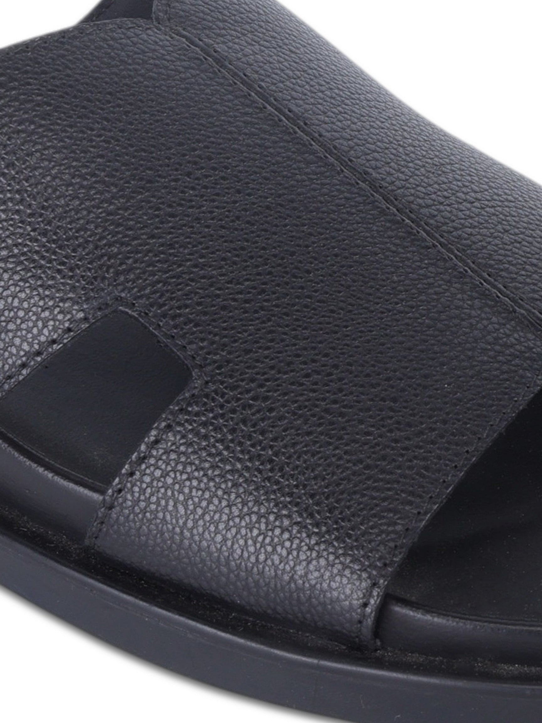 DUNE Black Sandals | Premium open Toe Broad-Strap Casual Sandals |TC-2758BL