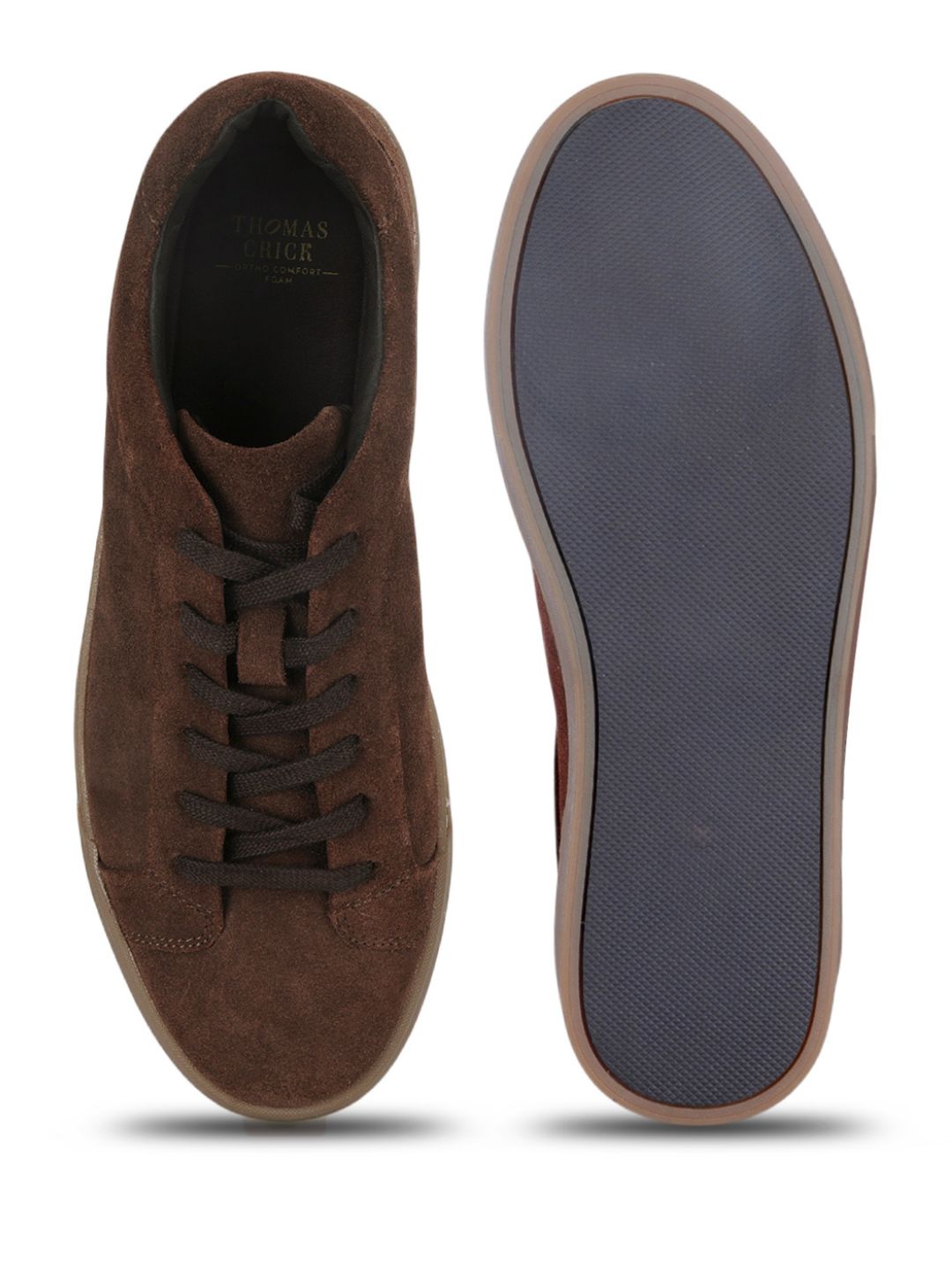 Silva Brown  Suede  Sneakers | Minimalist Low-Top Retro Footwear |TC-2648CH