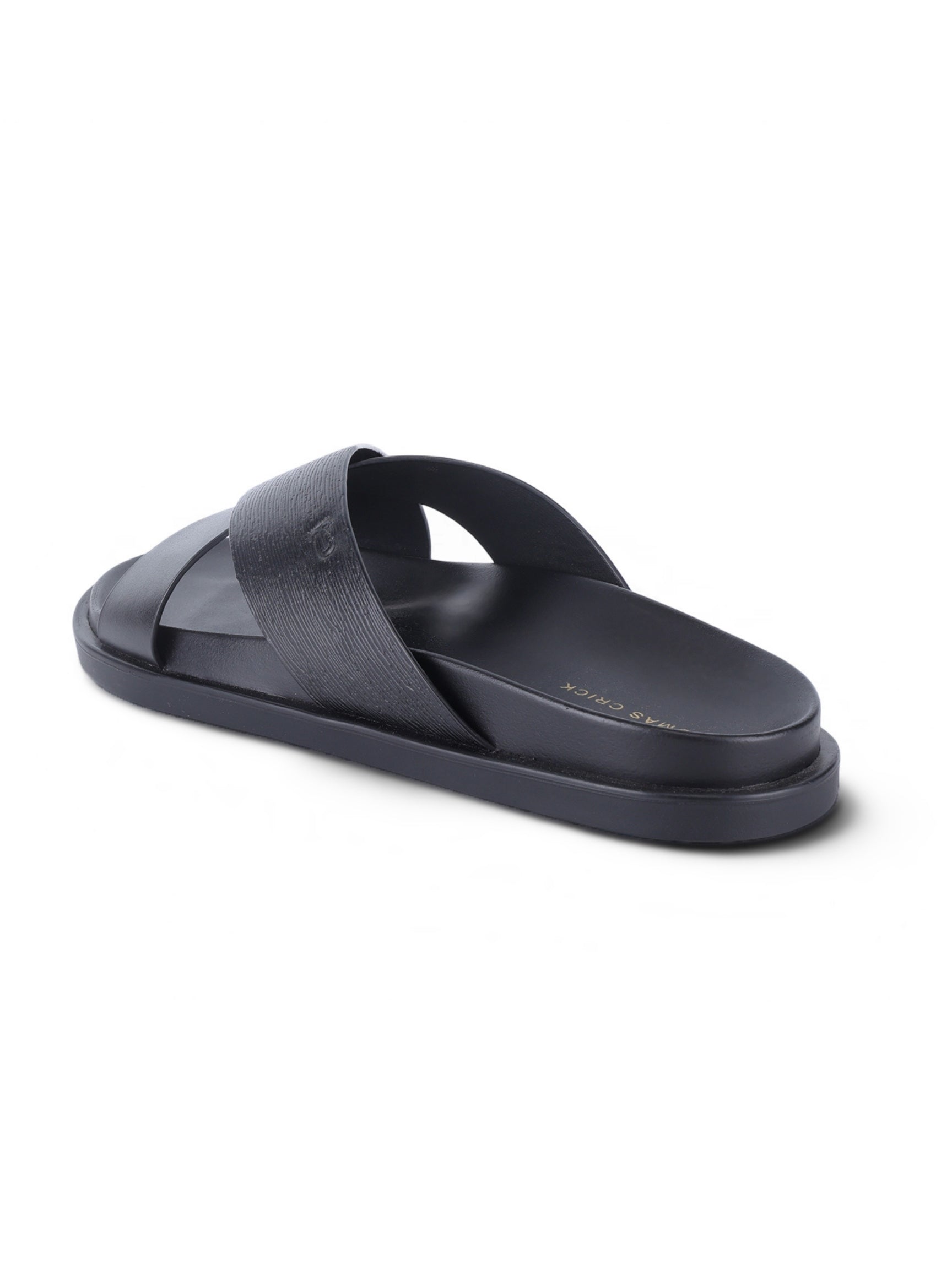 ASTER Black  Cross-Strap Sandals| Premium Open Toe Comfort Sandals |TC-2759BL