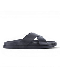 ASTER Black  Cross-Strap Sandals| Premium Open Toe Comfort Sandals |TC-2759BL