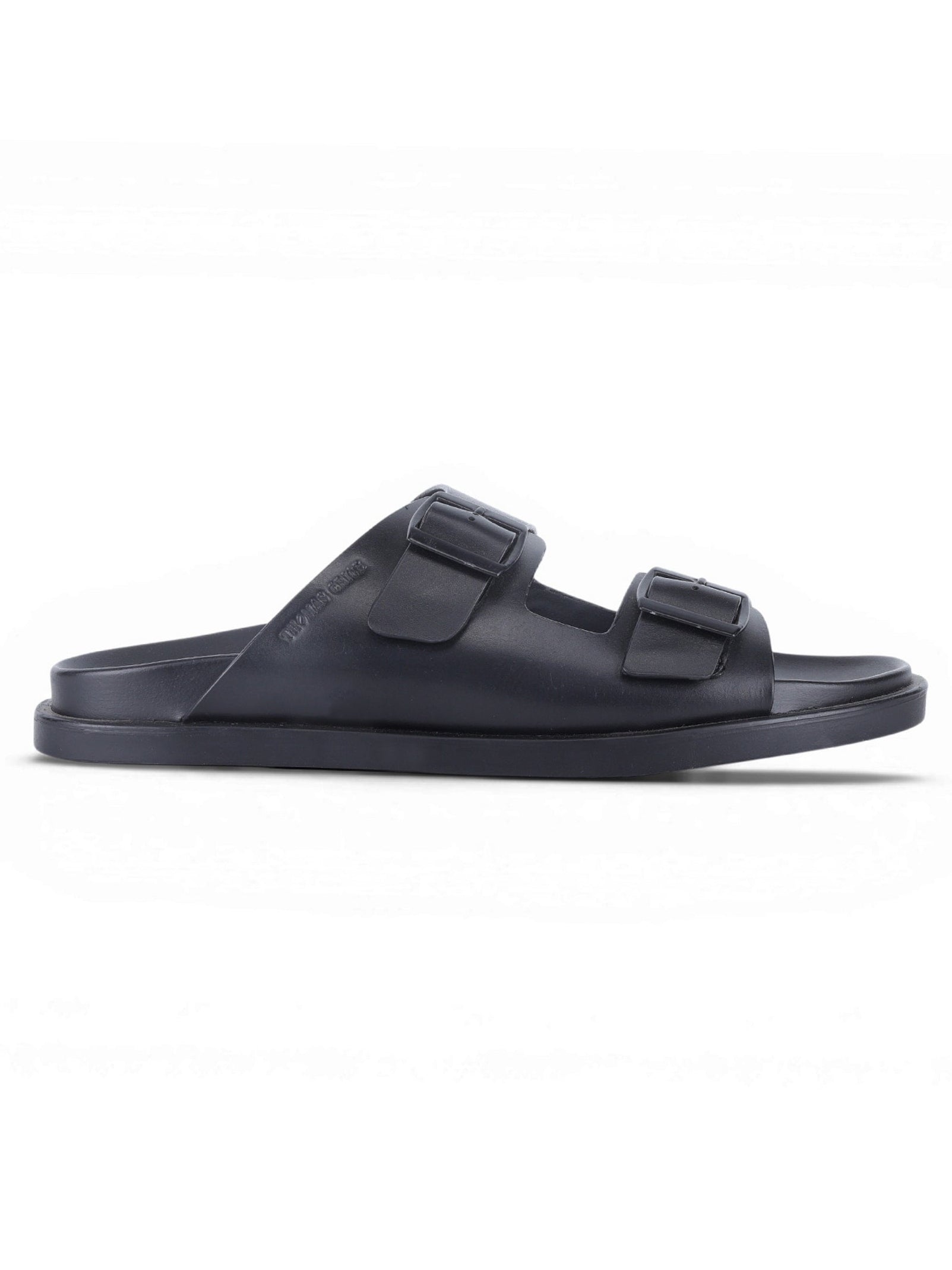 Atlas Black Sandals | Double Buckle Adjustable Casual Sandals |TC-2761BL