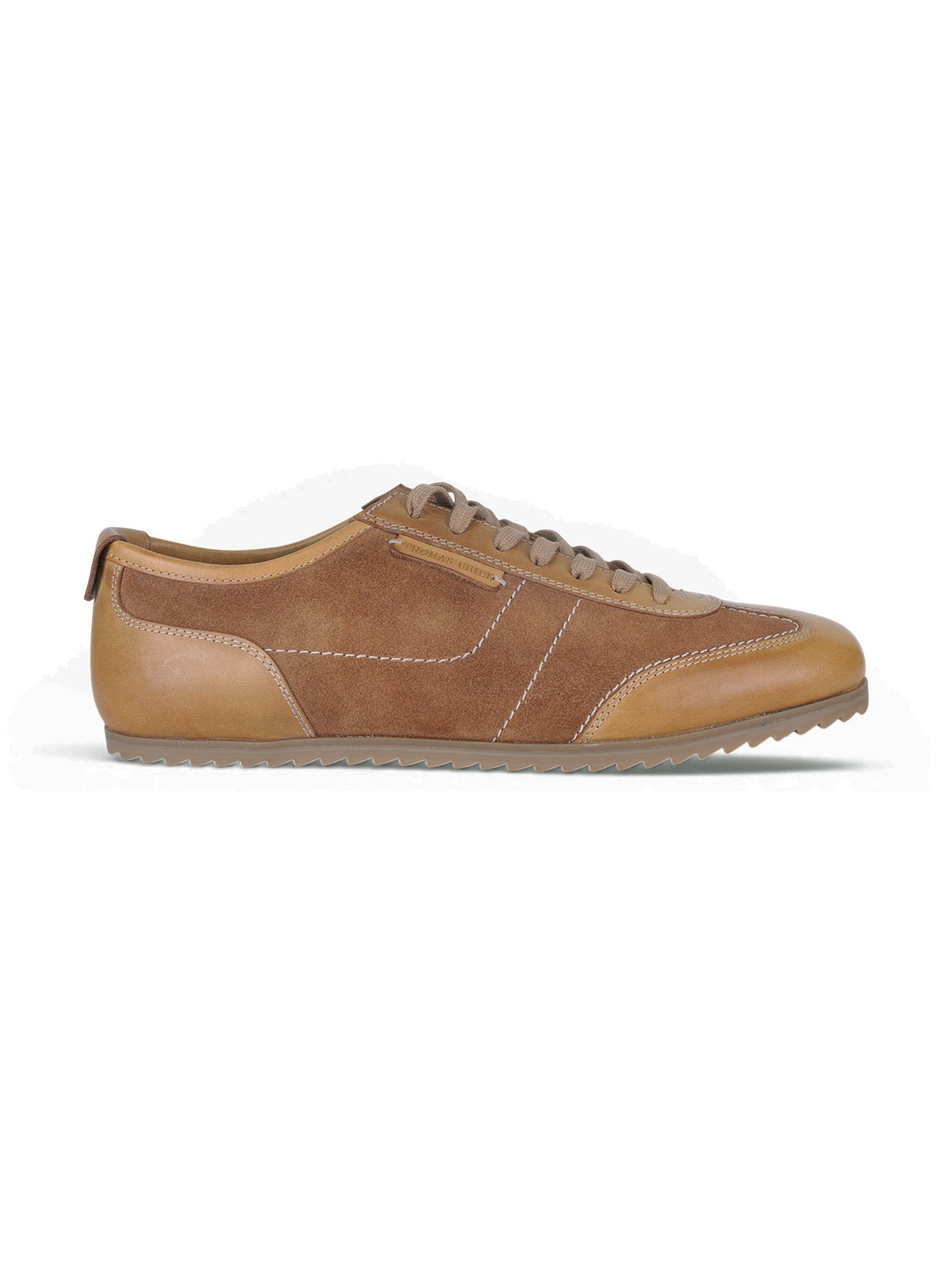 PICKTON Tan Suede Sneakers | Premium European  Styling Lace-Up Shoes |TC-2647TN