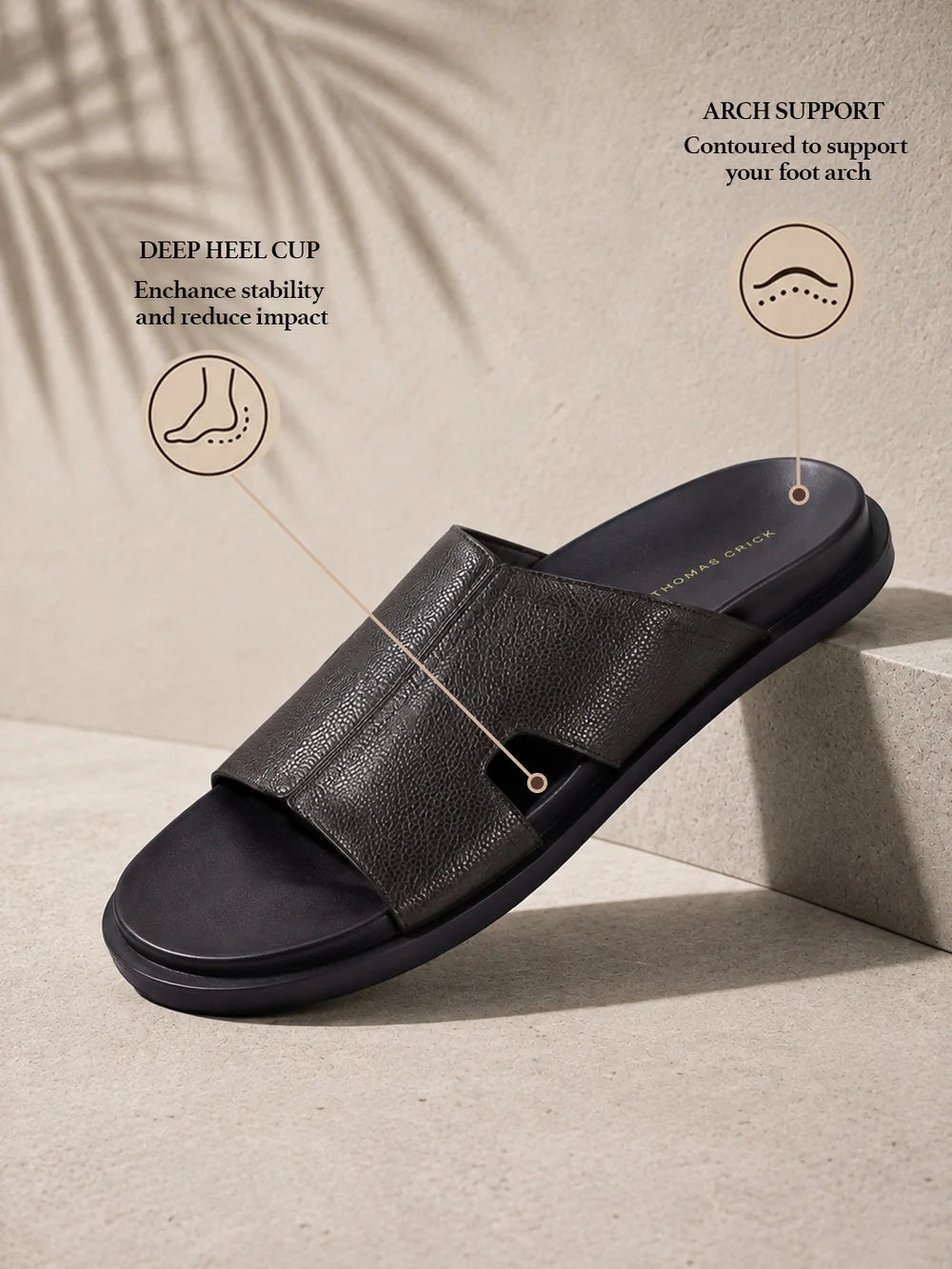 Dune Brown Sandals | Premium Open Toe Broad-Strap Casual Sandals |TC-2758TK