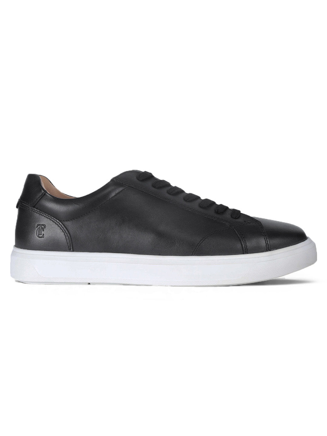 Theo Black Sneakers | Premium Smart Casual Lace-Up Shoes | TC-2645BL