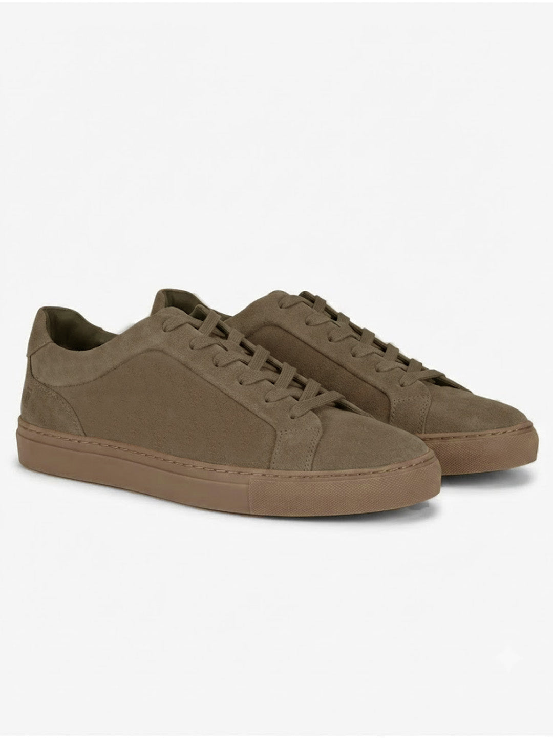 Silva Khaki Suede  Sneakers | Minimalist Low-Top Retro Footwear|TC-2648MS