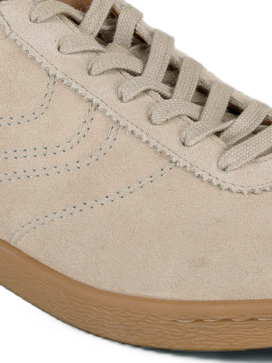 Greg Off White Suede Sneakers | Lightweight Smart Casual Lace-Up Shoes|TC-2649OW
