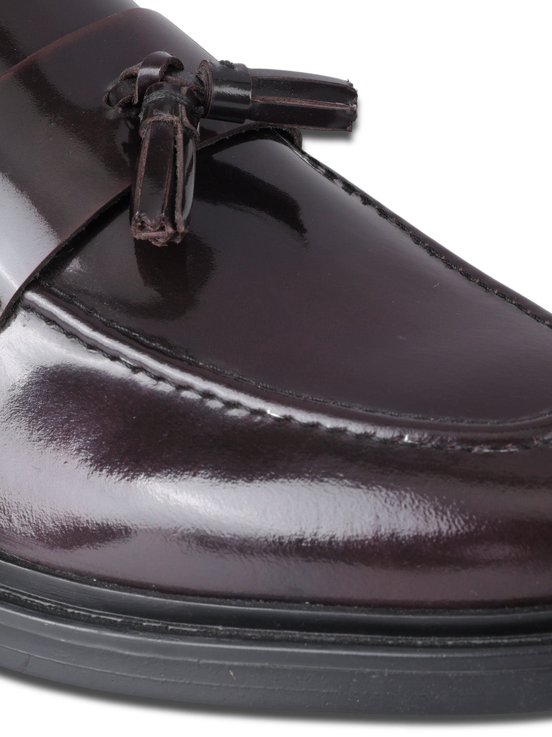 Kingsley Men's Bordo Genuine Leather Tassel Loafers | Premium Slip-On Formal & Smart Casual Dress Shoes|TC-2654BO