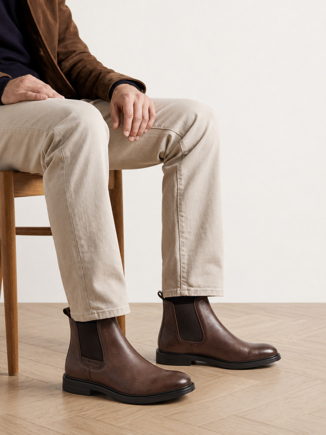 Holborn Dark Brown Chelsea Boots |Classic Slip-On Dress Boots with Ortho Comfort Insock|TC-2657DBR