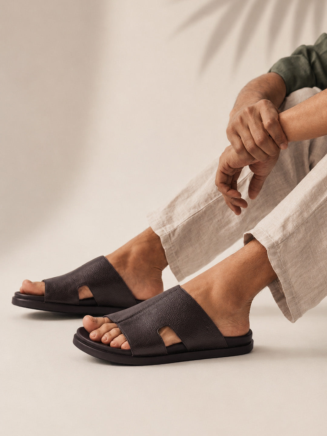 Dune Brown Sandals | Premium Open Toe Broad-Strap Casual Sandals |TC-2758TK