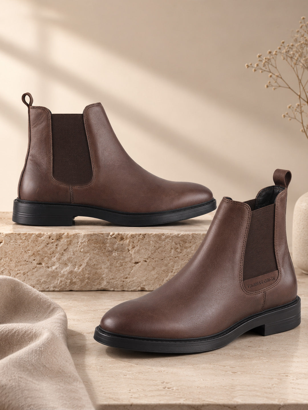 Holborn Dark Brown Chelsea Boots |Classic Slip-On Dress Boots with Ortho Comfort Insock|TC-2657DBR