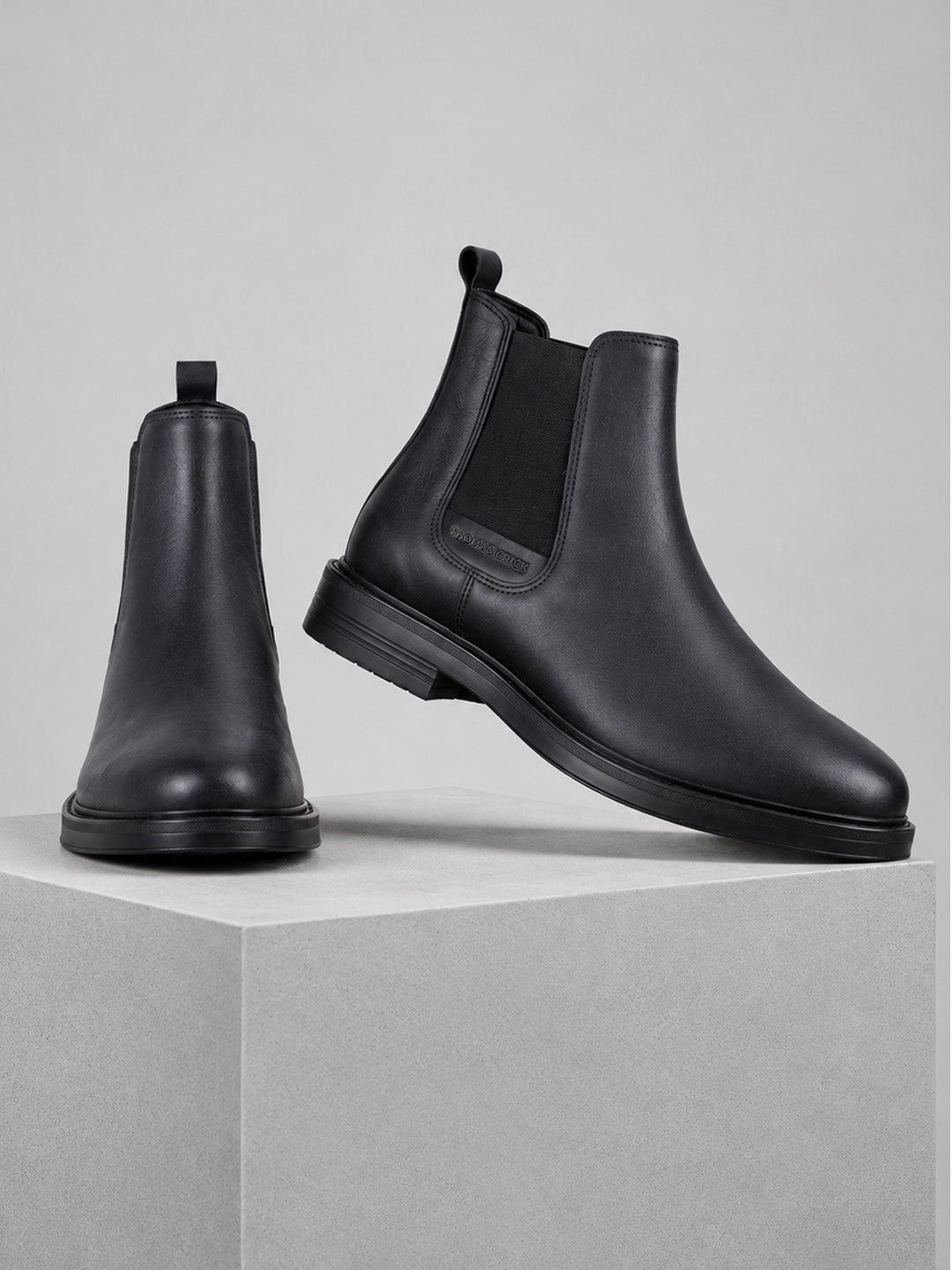 Holborn Black Chelsea Boots |Classic Slip-On Dress Boots with Ortho Comfort Insock|TC-2657BL