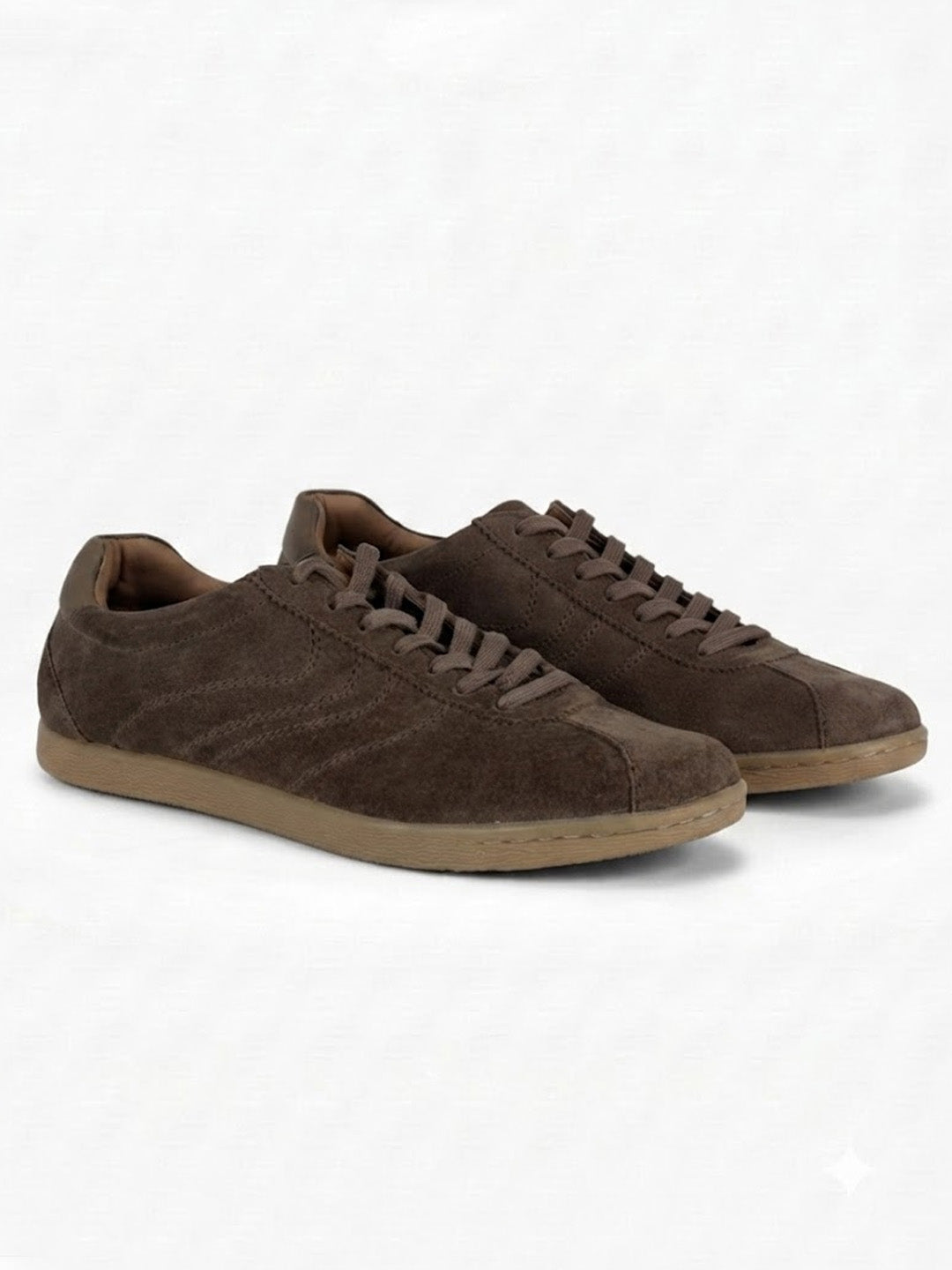 Greg Brown Suede Sneakers | Lightweight Smart Casual Lace-Up Shoes|TC-2649BR