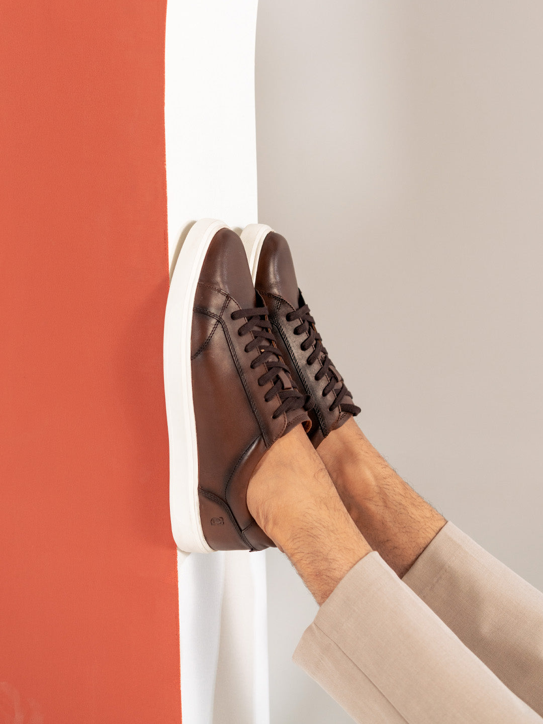 Theo Brown Sneakers | Premium Smart Casual Lace-Up Shoes | TC-2645TK