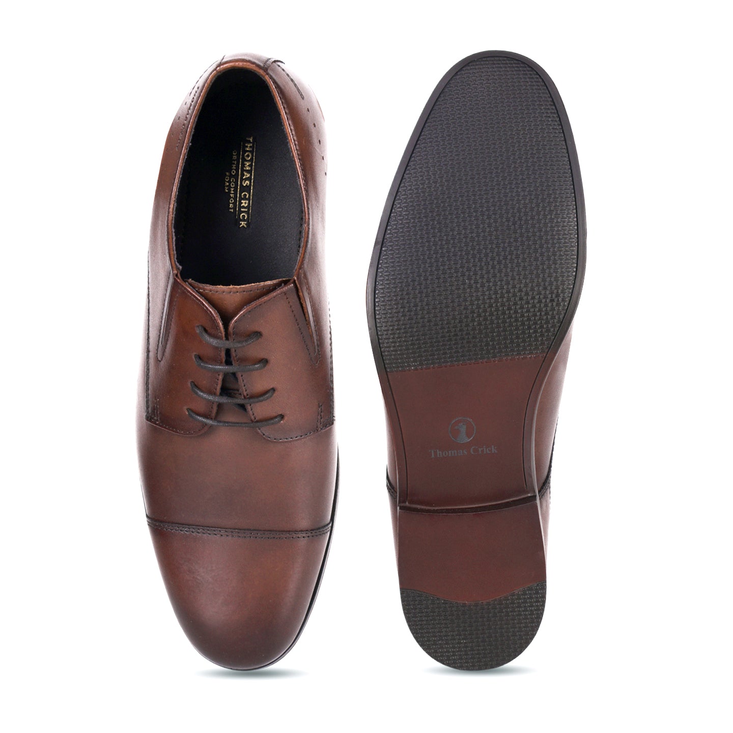 Chester Oxford  Brown Plain Derby Shoes (TC-2336BR)